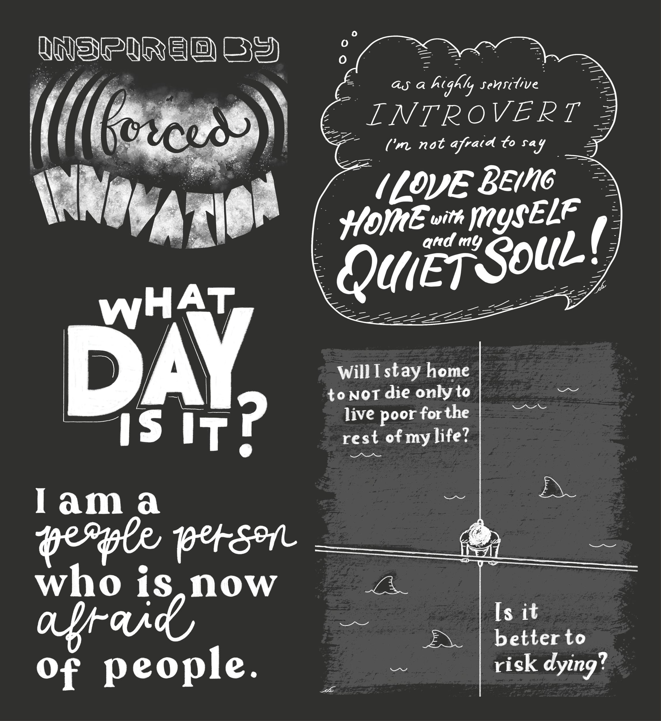 Drawings of entries to the United by Covid virtual vulnerability wall