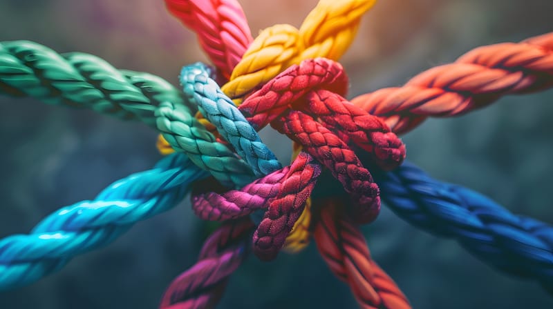Team Training and Devel - Colorful Rope Knot Adobe Stock 781673952 2000w
