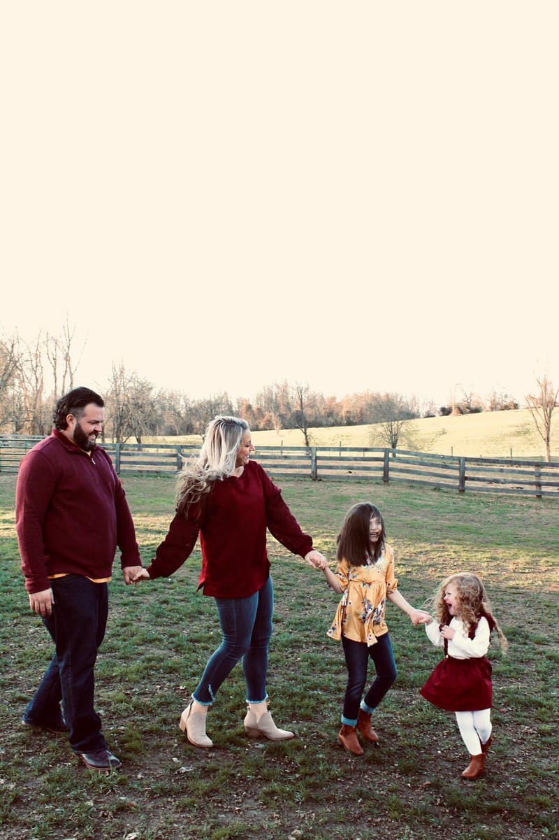 Kristen Mitchell family walking