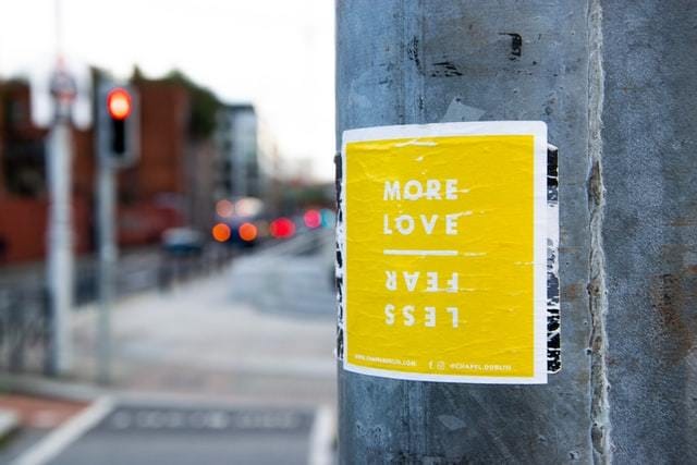 More love fear less flyer