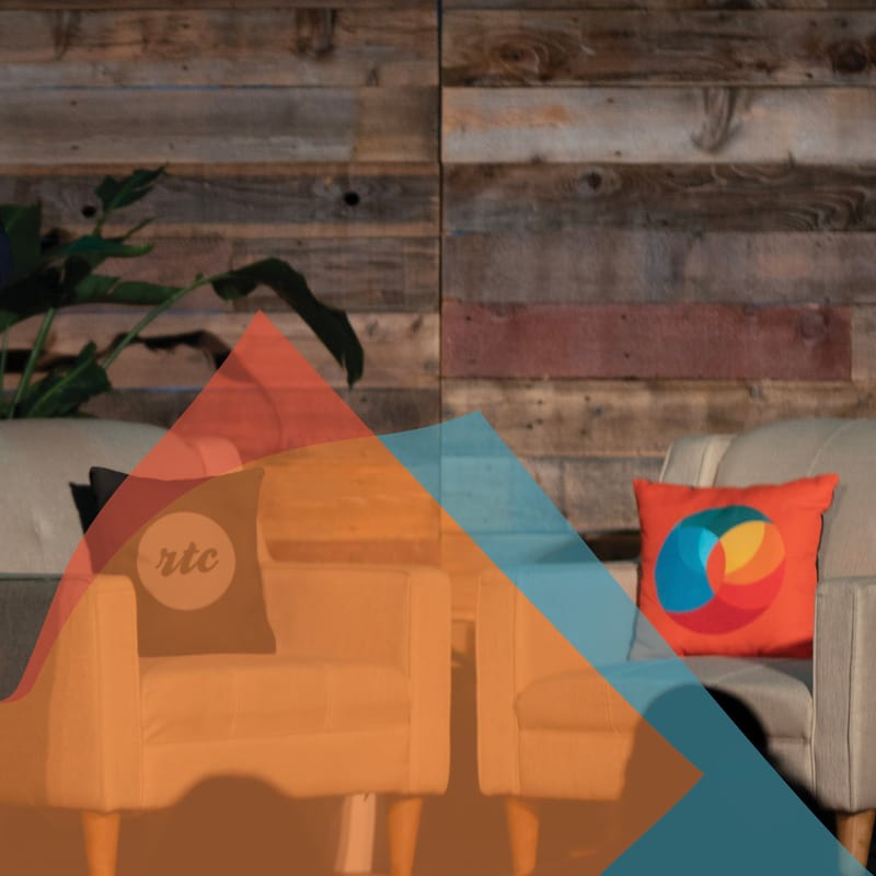 Two Chairs with RTC and Conscious Capitalism Pillows, Book Publishing