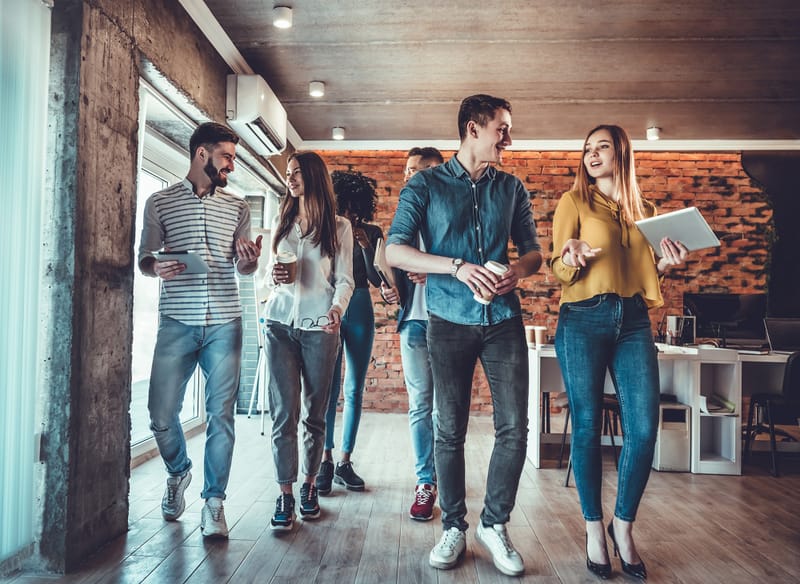 Satisfy and Engage Work Team Walking Adobe Stock 290831369 2000w