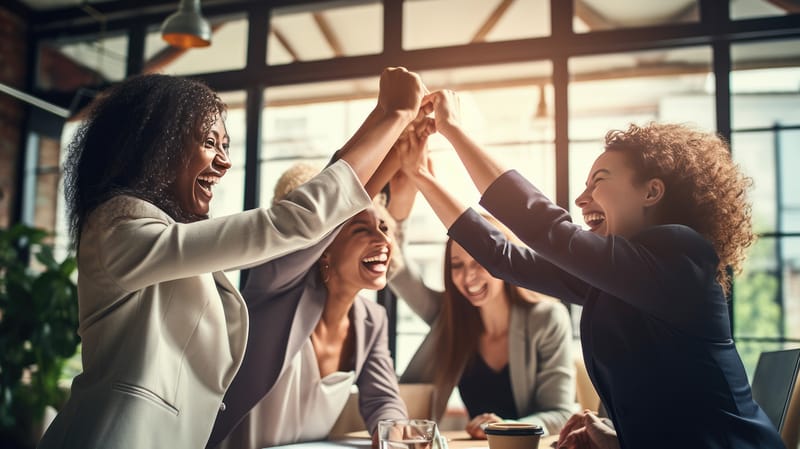 Satisfy and Engage Team of Women Celebrating Adobe Stock 679355207 1500w